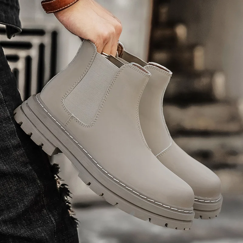 

Chelsea boots short boots retro boots men's winter boots vintage boots Medium Cut casual boots leather boots ankle boots