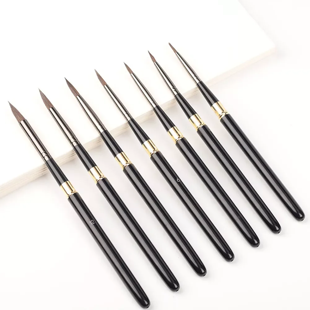 

10 Pearlescent Blue Rod Watercolor Brush Set, Nylon Hair Brush, Oil Brush Set Watercolor Brush Pen