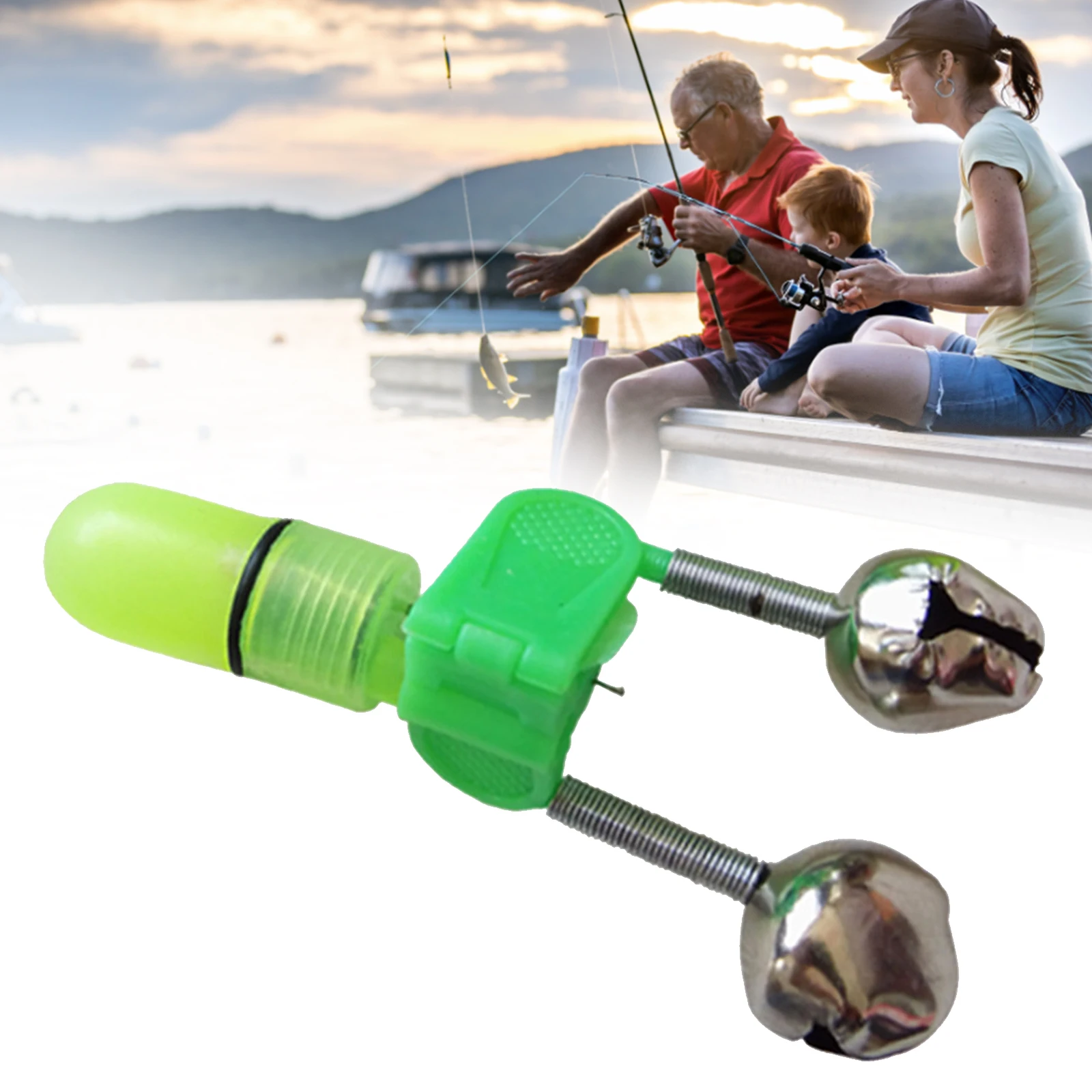 

50Pcs Plastic LED Electronic Night Light Bell Light Sea Pole Alarm Combination Night Light Alarm Light Fishing Light
