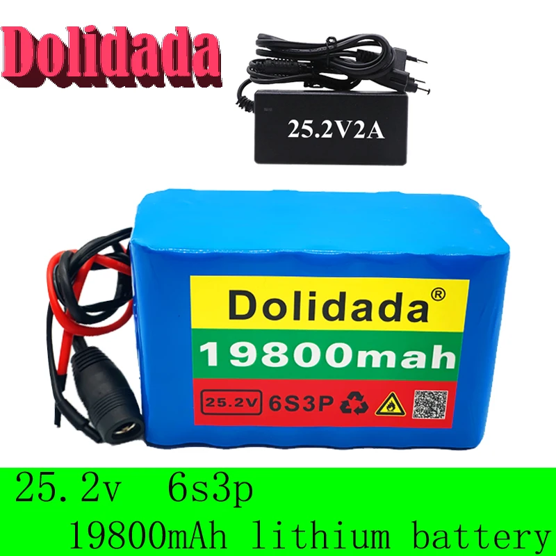 

Nieuwe 6s3p 24 V 18650 Li Ion Batterij 25.2 V 19.8ah E-Bike, Bromfiets/Elektrische/Li Ion Batterij Met Oplader Voor Verkoop+CAR