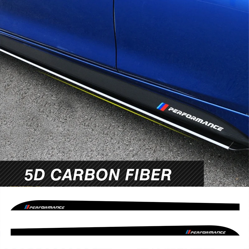 

For BMW F30 F31 F32 F33 F22 F23 F15 F85 F10 E60 E61 G30 E90 M Performance Logo Stickers Side Skirt Vinyl Tuning Car Accessories