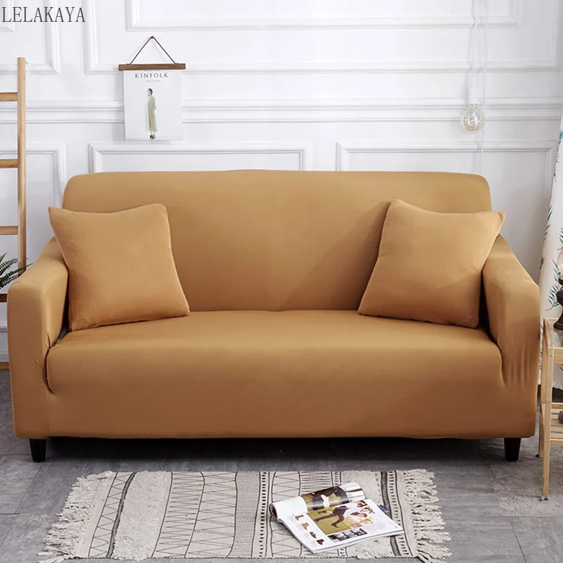 

11 Styles Solid Color Sofa Covers for Living Room Polyester L Shaped Corner Covers Loveseat Couch Cover Elastic Sofa Slipcovers
