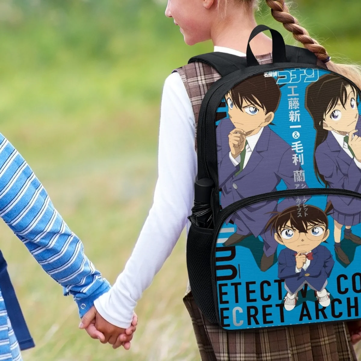 FORUDESIGNS Anime コナン Print Casual Daily School Bags Fashion Book Bags for Children Boy Backpacks Inner Pocket Girls Schoolbags