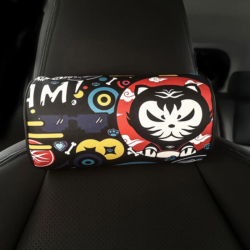 

Car Styling Seat Neck Pillow Protection PU Auto Headrest Support Rest Travelling Car Headrest Neck Rest Interior Accessories