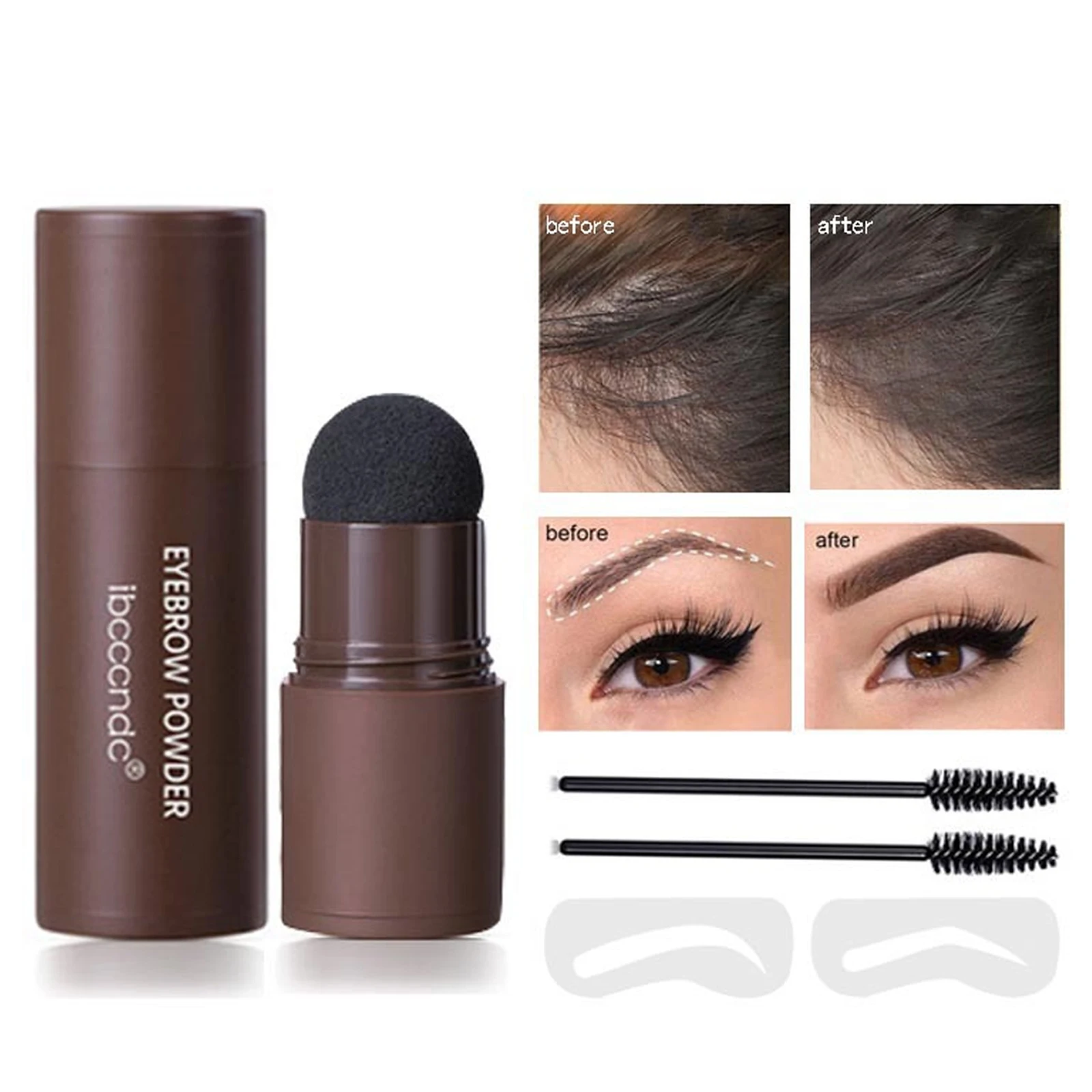 

3 цвета Новинка штамп для бровей коррекция макияжа водостойкая пудра для бровей натуральный карандаш для бровей линия волос контур женский ...