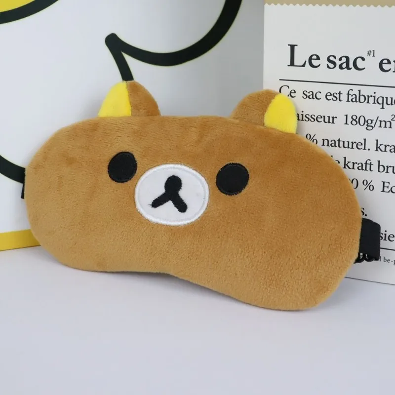 Фото Плюшевая маска для сна Rilakkuma: мультяшная, пушистая, с регулируемым эластичным ремешком, полностью светонепроницаемая, для отдыха и путешествий №3