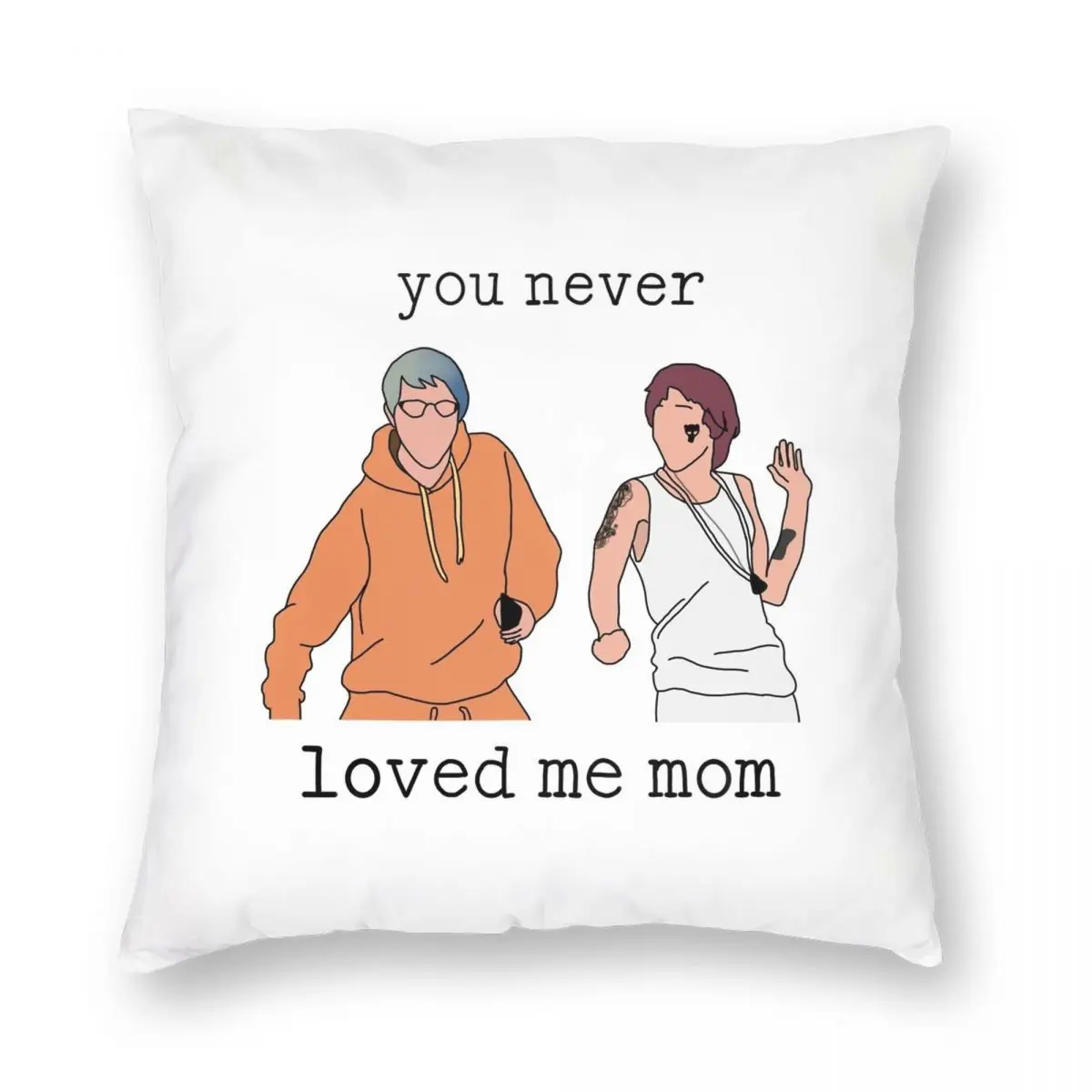 Квадратная подушка для мам из полиэстера и льна