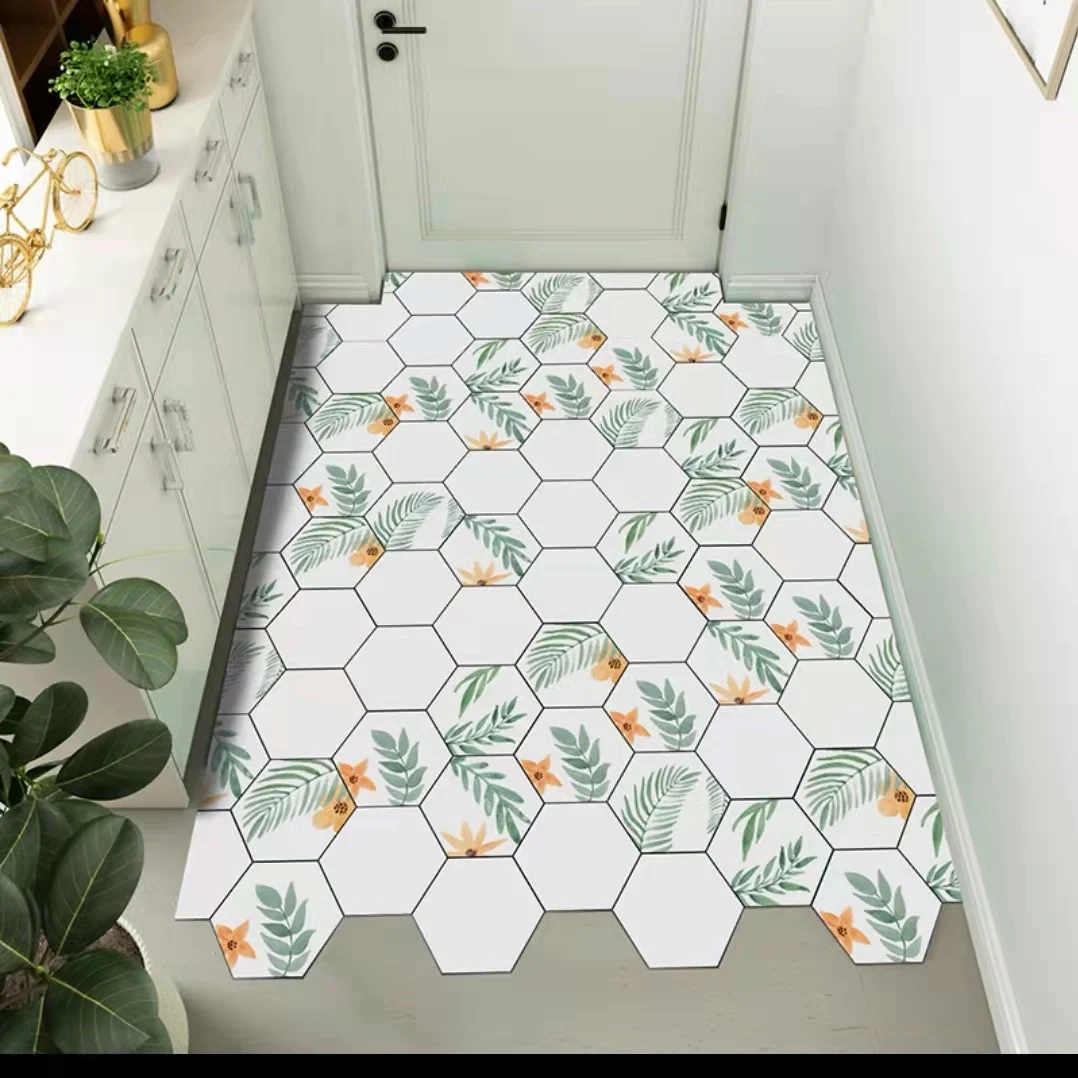 

Коврик для Двери крыльца, коврик для чистки двери из ПВХ, домашний кожаный коврик без стирки, ленивый коврик