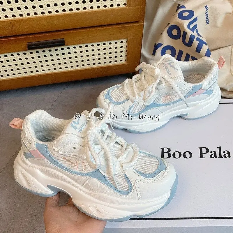 

2022 Summer Women Shoes Breathable Mesh Women's Chunky Sneakers Fashion Gradient Girls Sports Shoes Thick Sole Platform Sneakers