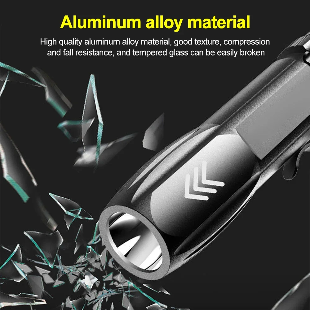 Usb Перезаряжаемый Мини-фонарик Супер Яркий Алюминиевый Сплав Портативный
