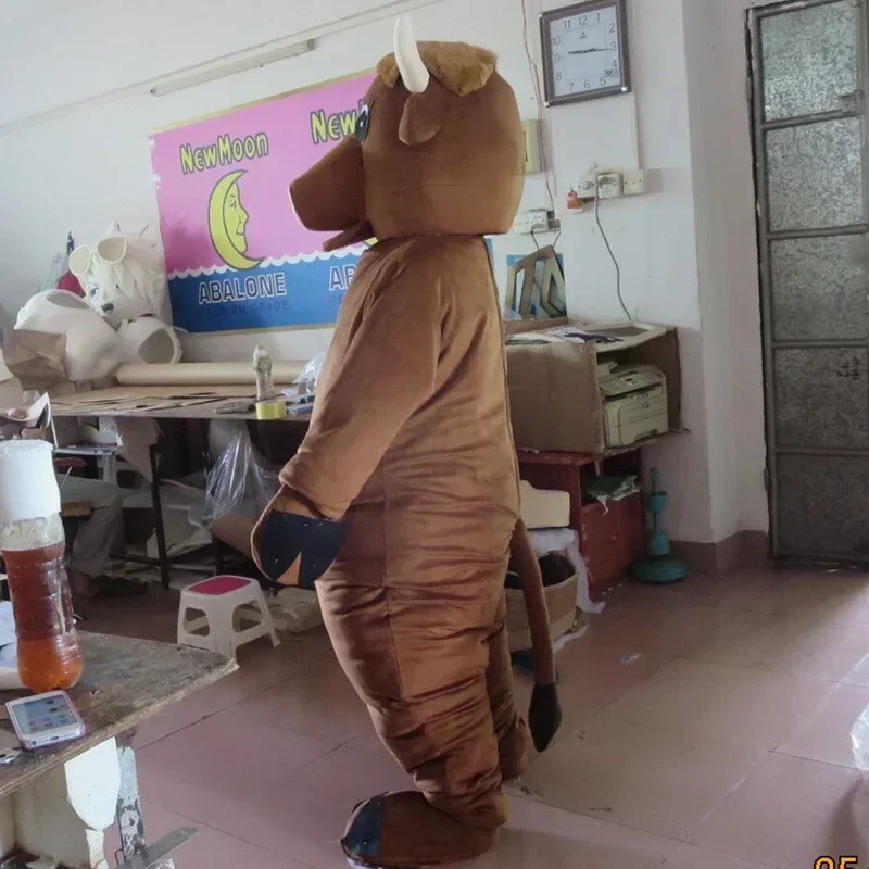 Коричневая Корова костюм талисмана взрослый быка