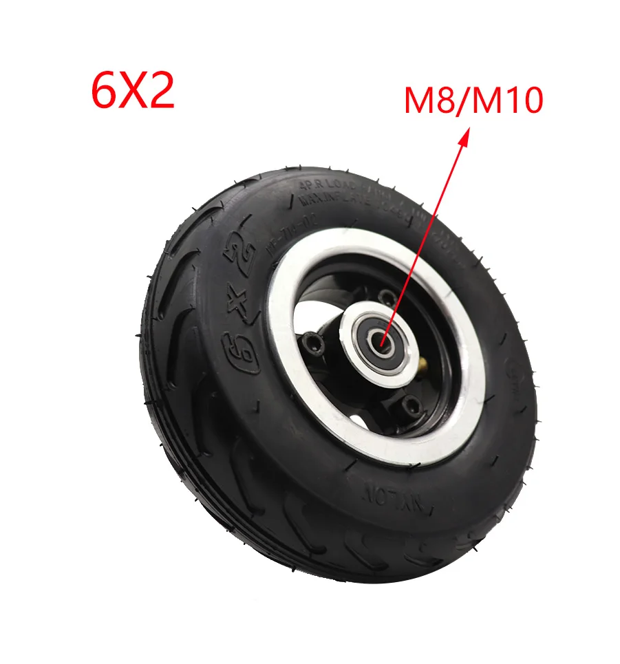 Колесные шины 6 дюймов х2 8 мм 10 Ступица с отверстиями для подшипников