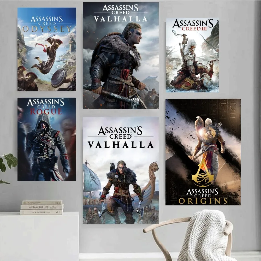 Постер A-Assassins C-Creeds для дома офиса стены спальни гостиной кухни декоративная