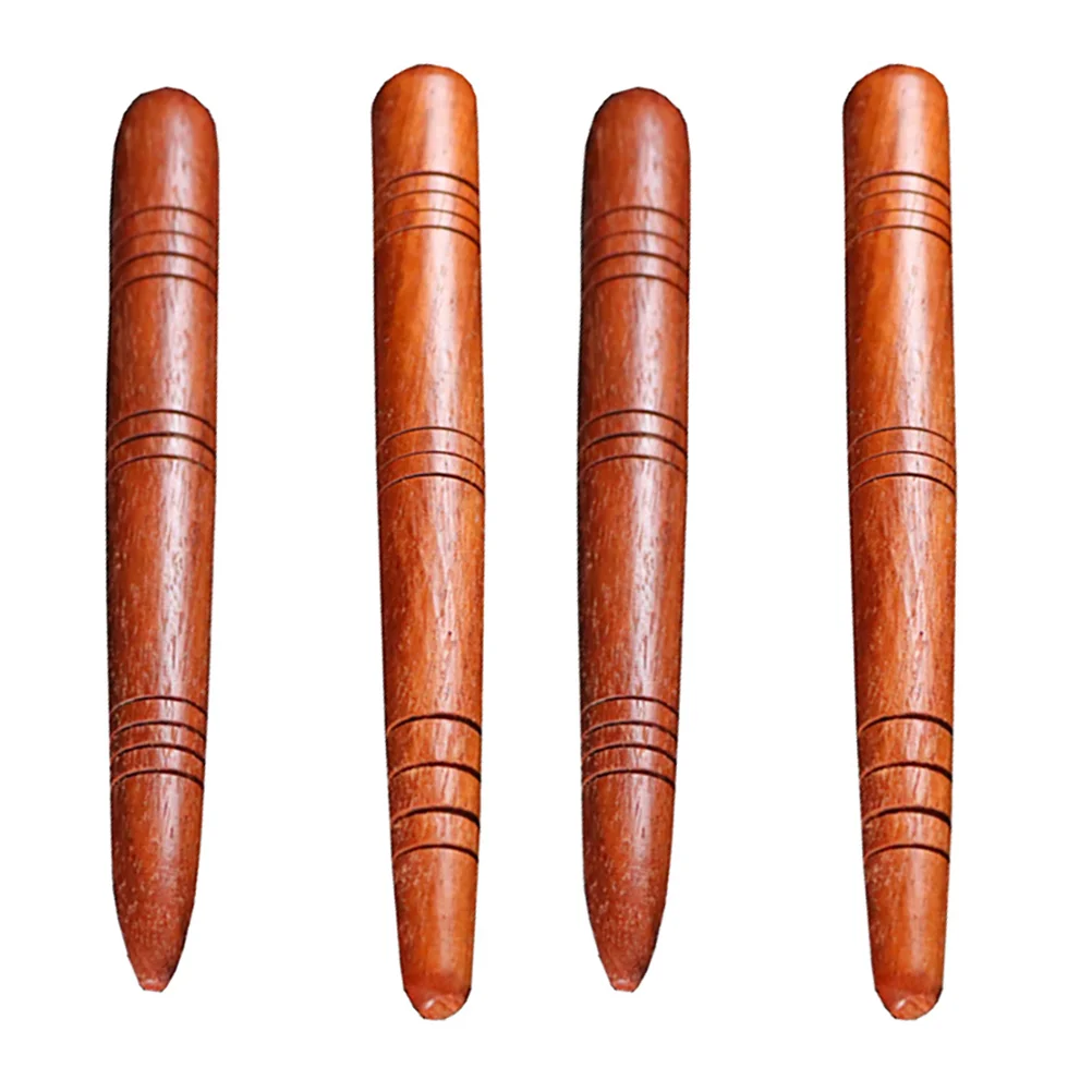 

4 Pcs Hand Tools Deep Tissue Scraping Pen Massagers Trigger Point Household Wood Thai Stick