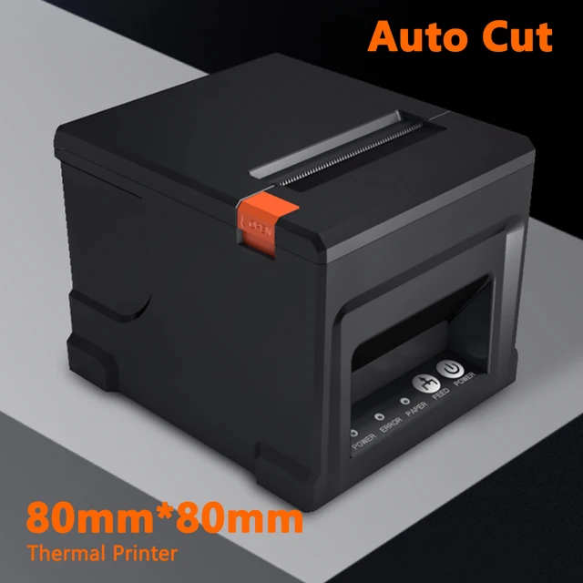 80mm Thermal Receipt Auto Cut Desk Printer Automatic Cutter Restaurant Kitchen POS USB Serial LAN Wifi Bluetooth 6