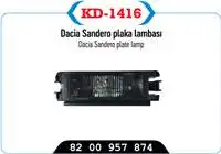 

1416 interior license plate lighting lamp for SANDERO