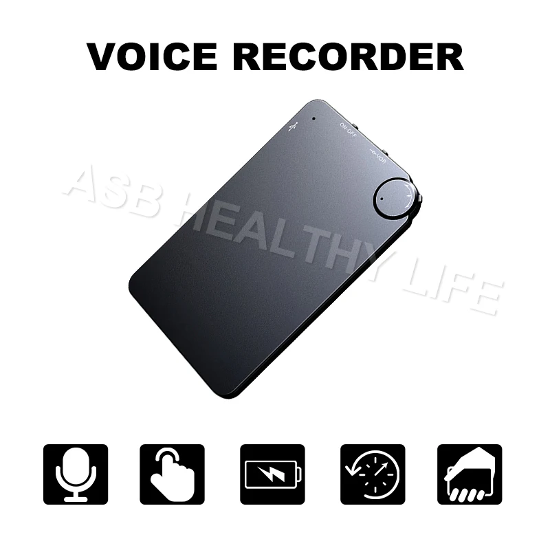 

Voice Activated Recorder for Lectures Meetings Classes Mini Card Audio Recording Device Audio Recorder Portable USB MP3 Playback