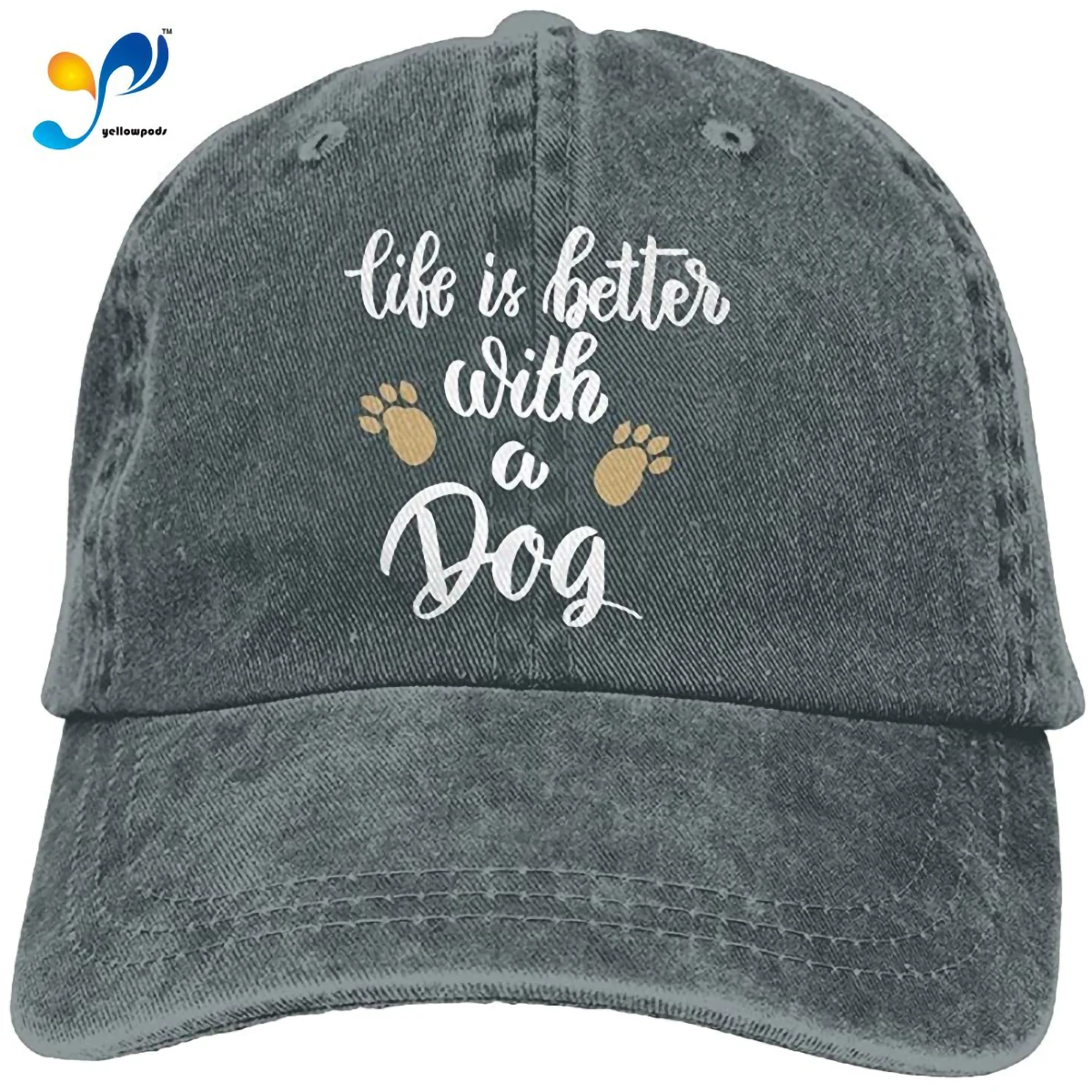 

Life Is Better With A Dog-1 Vintage Jeans Baseball Cap For Men And Women Sombrero De Mujer