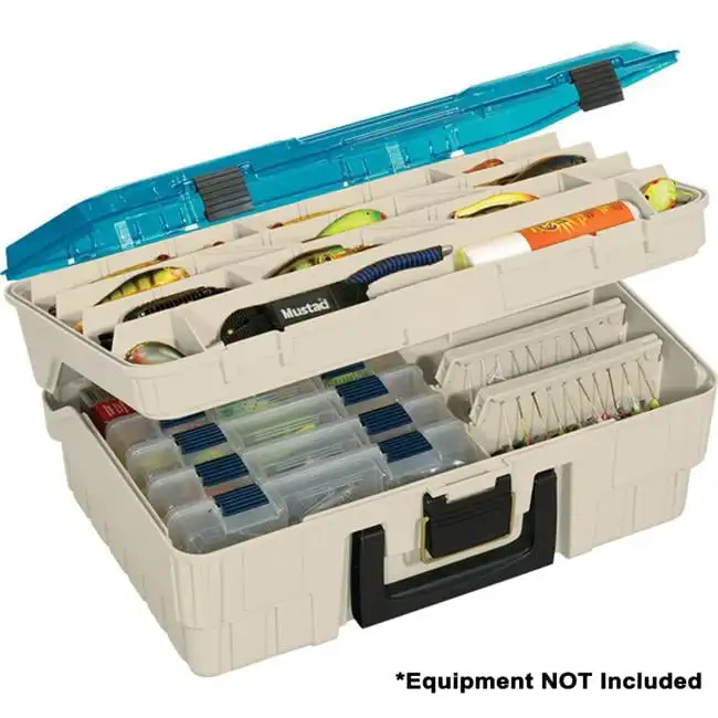 

Plano Two Level Magnum 3500 Tackle Storage Box, Beige/Blue