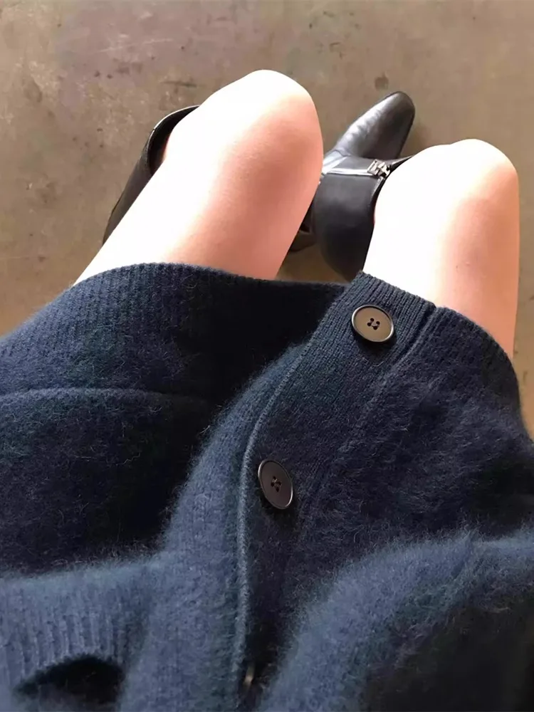 Норковый бархатный черный свитер верхняя одежда утолщенный женский