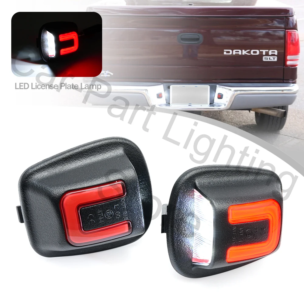 

2 шт. для Dodge Dakota 1997-2011 Mitsubishi Raider 2006 2007 2008 светодиодный номерной знак задний индикатор