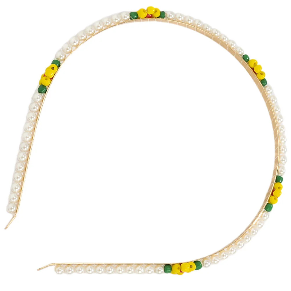 

Женская повязка на голову с имитацией жемчуга