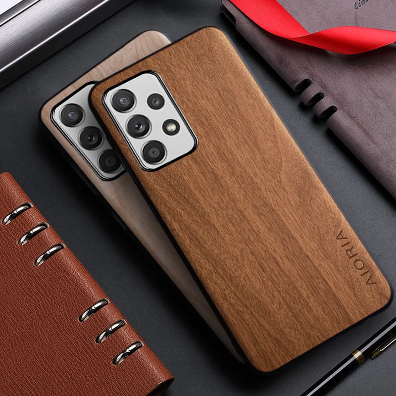 

Чехол для Samsung Galaxy A52, A72, A32, A12, A22S, A52S, искусственная кожа, 4G, Бамбуковая древесина, задняя крышка с рисунком для samsung galaxy a32, a52, чехол для телефона