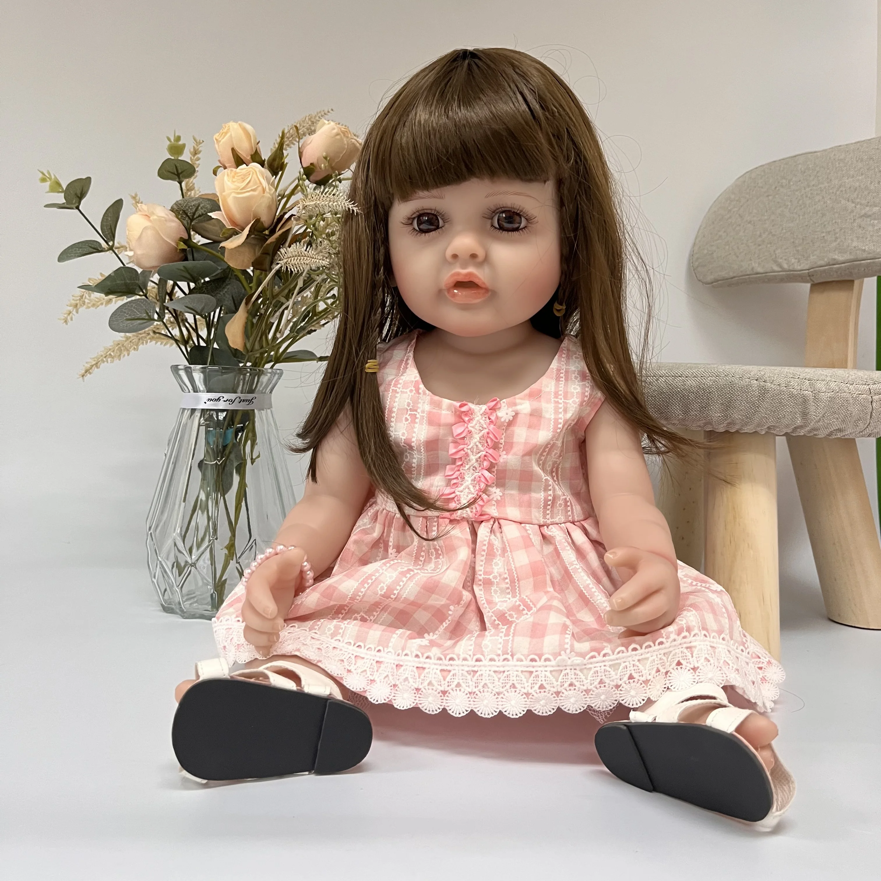 Кукла реборн Мягкая силиконовая 55 см KEIUMI |