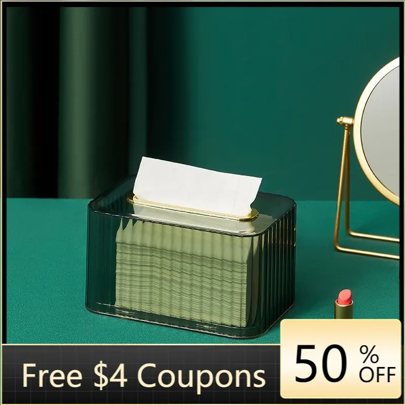 

Creative Desktop Tissue Box Light Luxury Paper Storage Box Paper Box Home Living Room High-grade Multifunctional Tissue Box