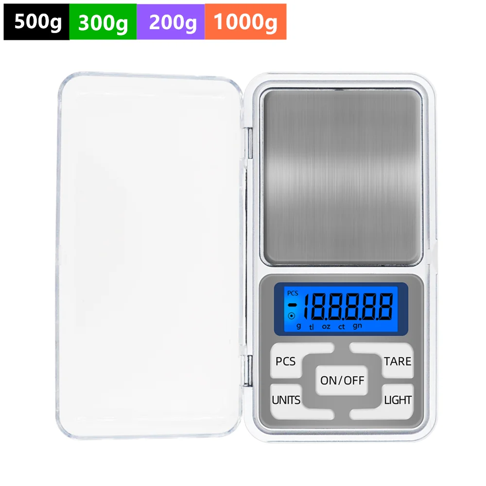 

Jewelry Scales Weight Diamond Balance Kitchen Weighing Digital Pocket Mini Scale Bathroom 100g/200g/300g/500g/1000g 0.01g 0.1g