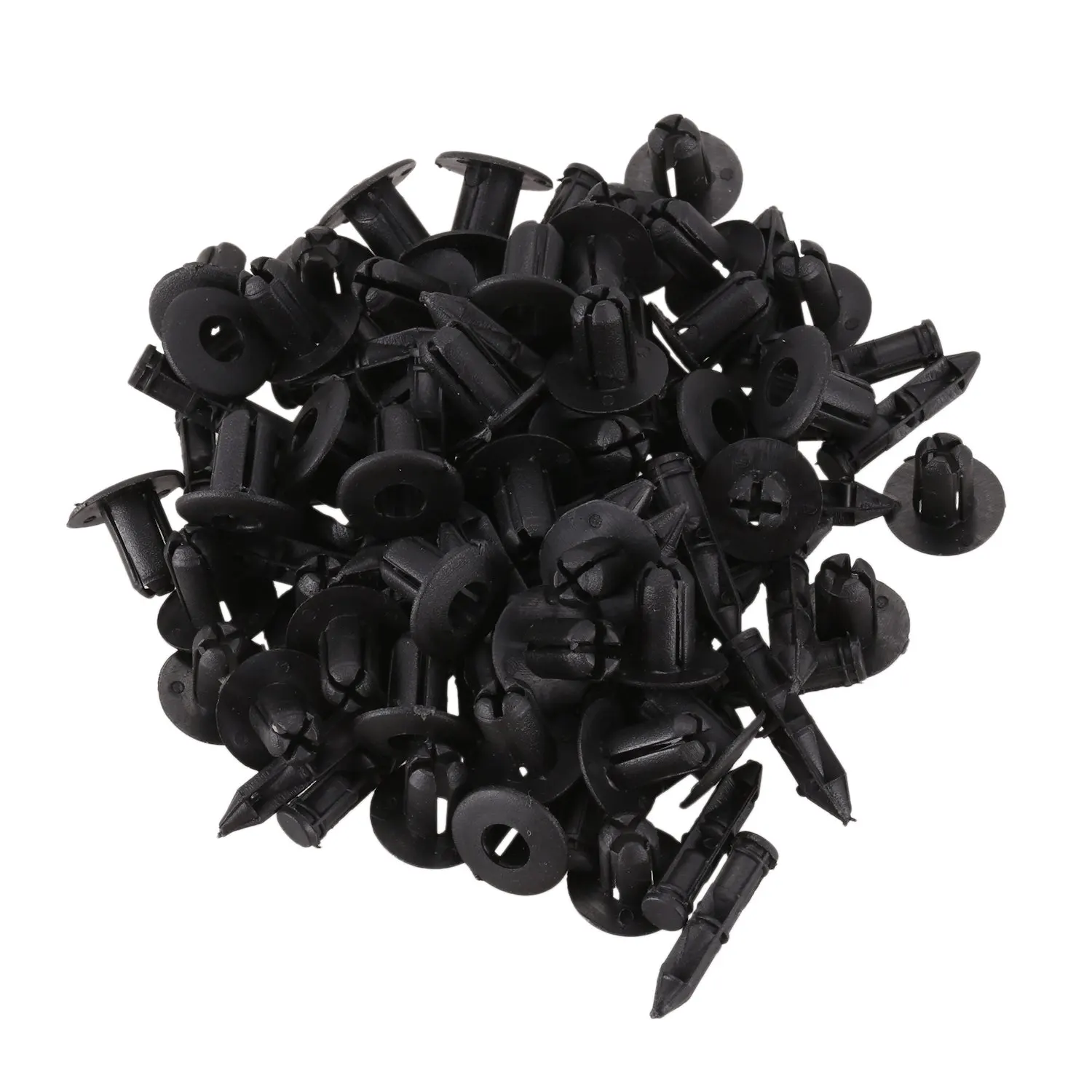 

6mm x 12mm Plastic Rivets Car Push Clips 50 Pcs
