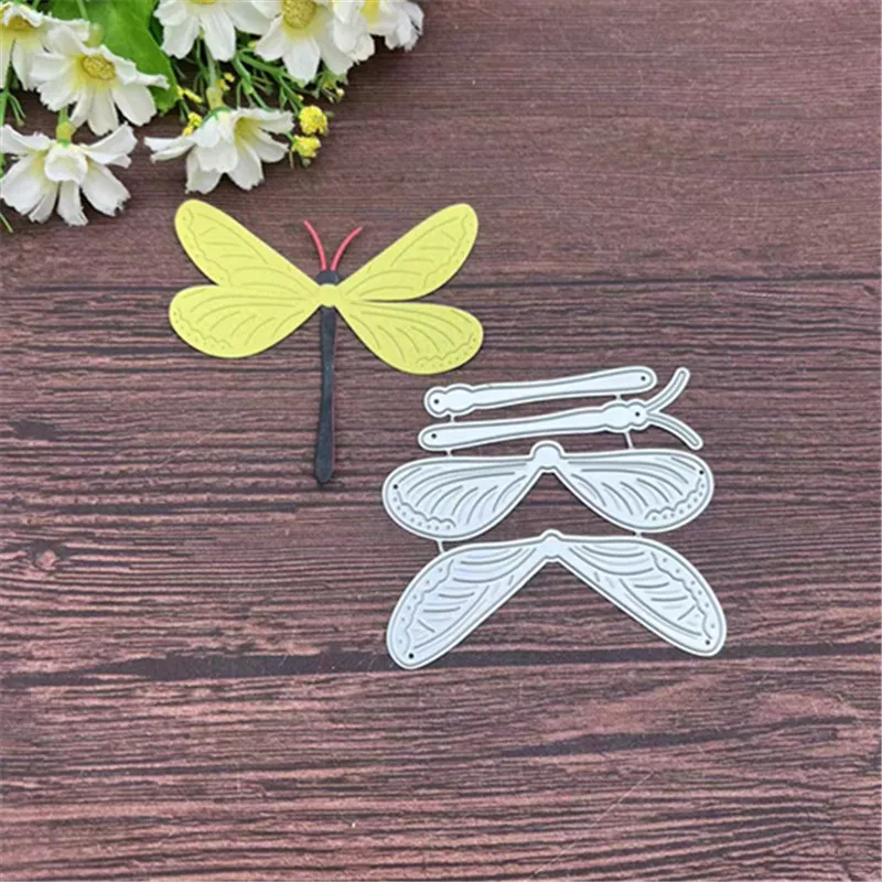 Новинка Металлические трафареты с цветочным рисунком стрекозы для скрапбукинга
