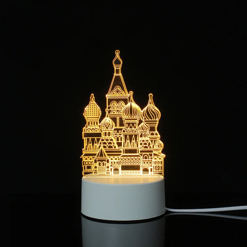 

Мультяшный креативный 3d ночной Светильник, акриловая прикроватная лампа, лампа для гостиной, спальни, лампа, светильник