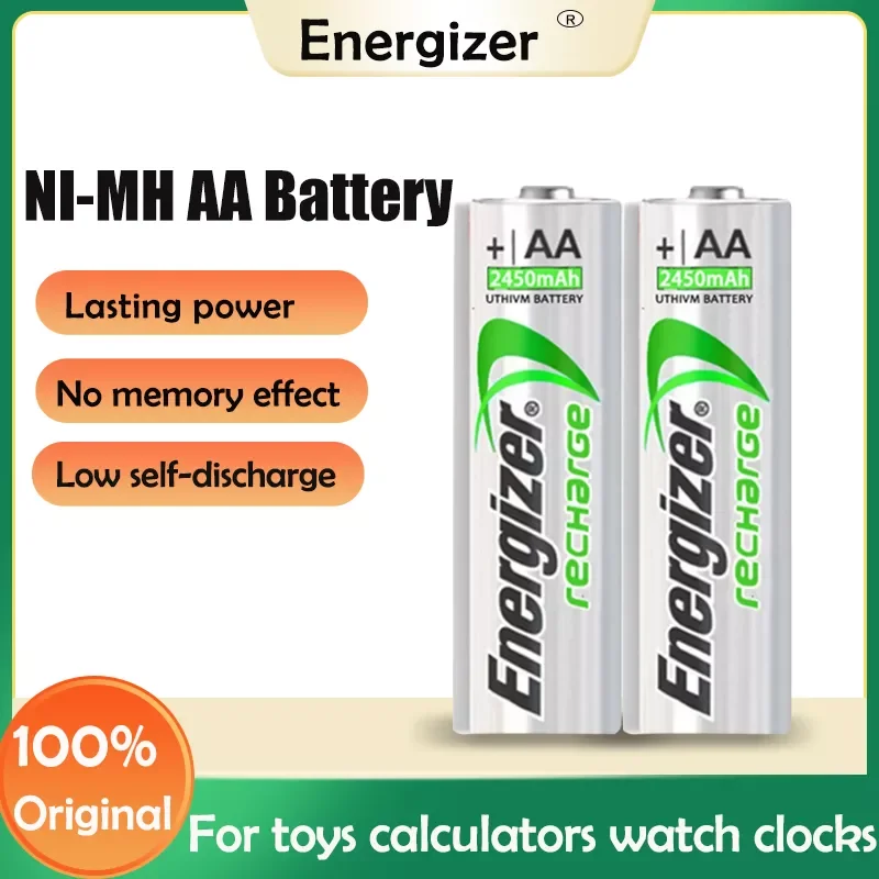 

Original Energizer AA 1.2V 2450mAh NI-MH Rechargeable Battery For Flashlight Camera Toy Remote Control NIMH Pre-charged Battery