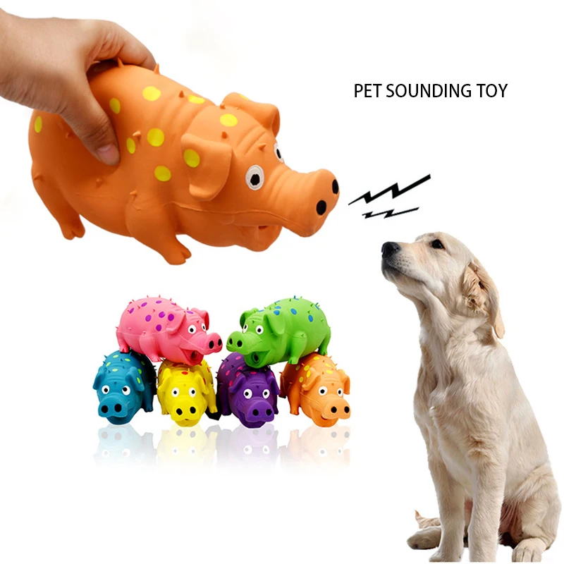 

1 Pack Latex Voice Dog Chew Toy Spotted Pig Toy Pet Supplies