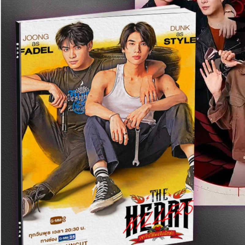 

1 шт., обложка журнала Firstkhaotung Joongdunk, HD постер, тайский телевизор, убийцы сердца, драматические стебли, изображение A4, 64P, фотоальбом