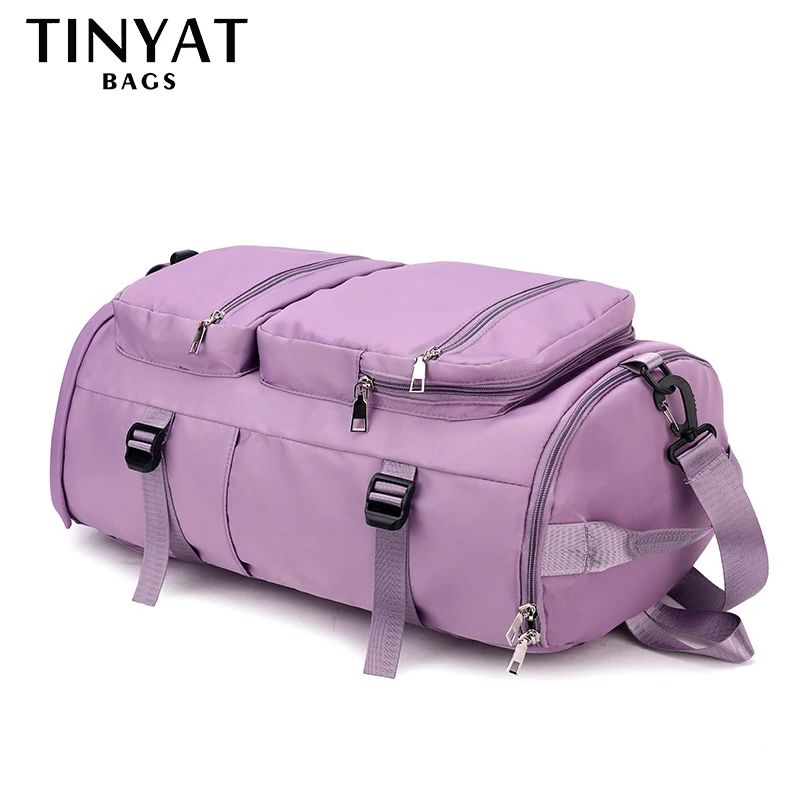 TINYAT Women's Travel Bag Large Capacity Casual Weekend Travel Backpack Ladies Sports Gym Women Handbags Multifunction Crossbody