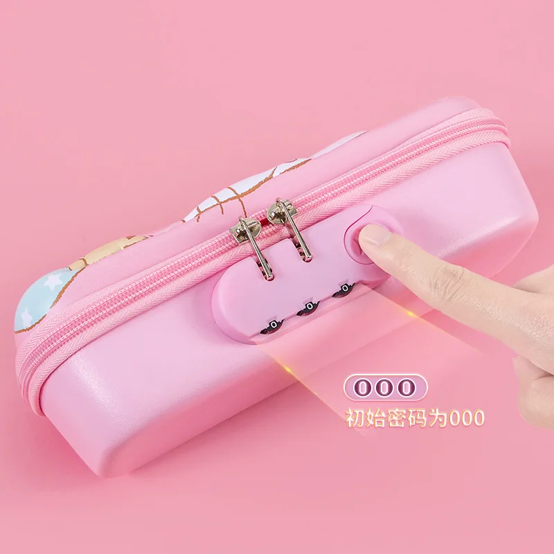 Guangbo Sanrio Hello Kitty Password Lock Elementary School Pencil Case 3D Multi-Functional Large Capacity Female