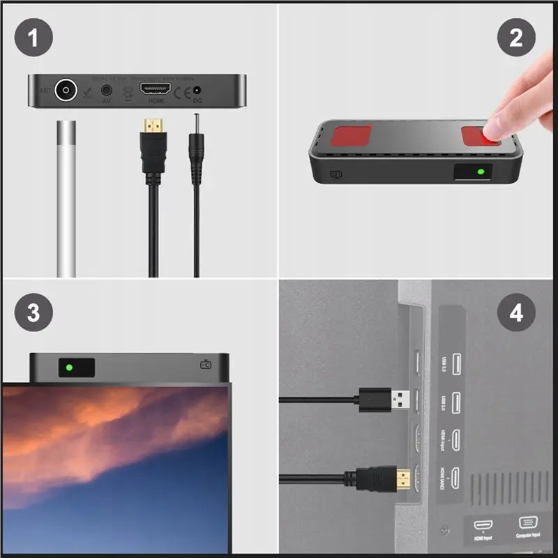 Фото B24B H.265 HEVC DVB-T2 C ТВ-приставка с USB, мультимедийным PVR-записью и EPG для Кореи и Северной Америки №2