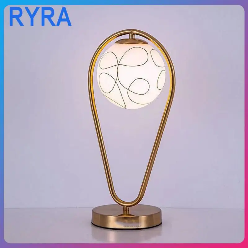 

High-quality Table Lamp Plating Easy To Install And Use Medieval Desk Lamp Smooth Feel Desktop Decorative Light Led Night Light