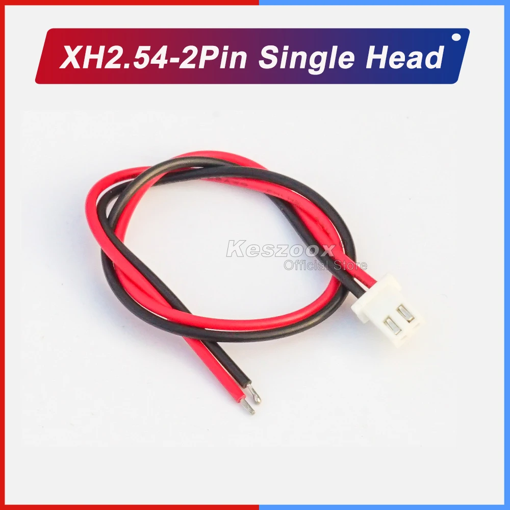 Keszoox JST XHP-2 2Pin XH 2.54mm Wire Cable Connector RCPT HSG 2POS 2.50MM With Length of 10/15/20/25/30/35/40/50/100cm Cables images - 6