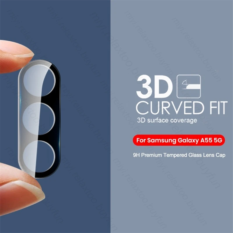 Изогнутое защитное 3d-стекло для камеры Samsung A55 A35 A25 A15 5G 4G чехол объектива из