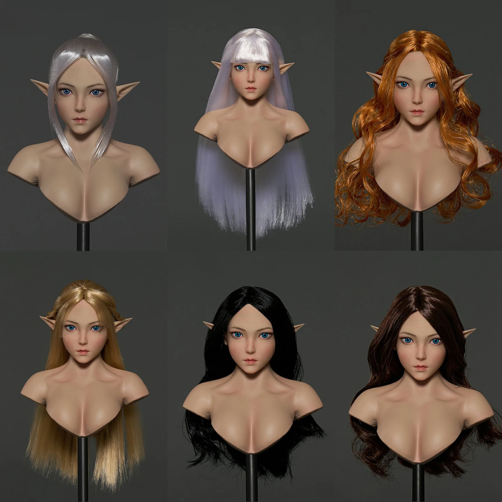 Модель для резьбы в виде головы Iminitoys M017 1/6 с голубыми глазами подходит 12 дюймов TBL