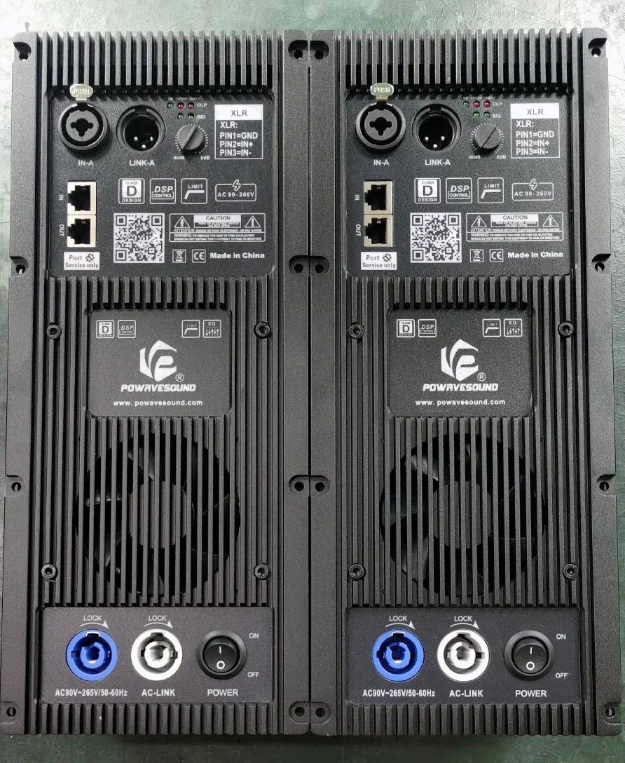 ie Powavesound wzmacniacz subwoofera 18-calowy aktywny 21-calowy głośnik niskotonowy jednokanałowy modułowy 3000 W DSP wewnątrz