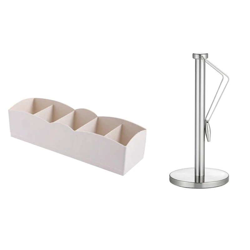 

Пластиковый органайзер для галстуков, бюстгальтеров, носков, косметических средств, с держателем для бумажных полотенец, подставка с основ...