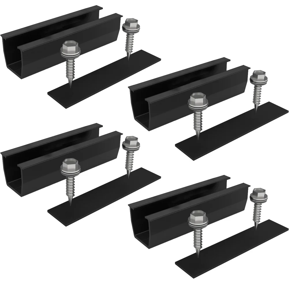 

Solar Module Bracket Solar Mounting System PV Mounting Rail Black 12CM Photovoltaic Solar Panel Accessories Corrosion Resist