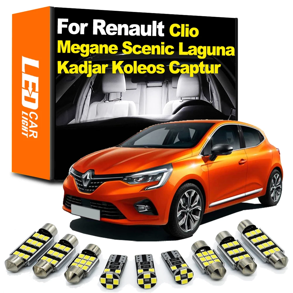 

Zoomsee для Renault Laguna Clio Megane Grand Scenic Espace 1 2 3 4 CC Kangoo Koleos Captur Kadjar Modus комплект светодиодных интерьерных светильников