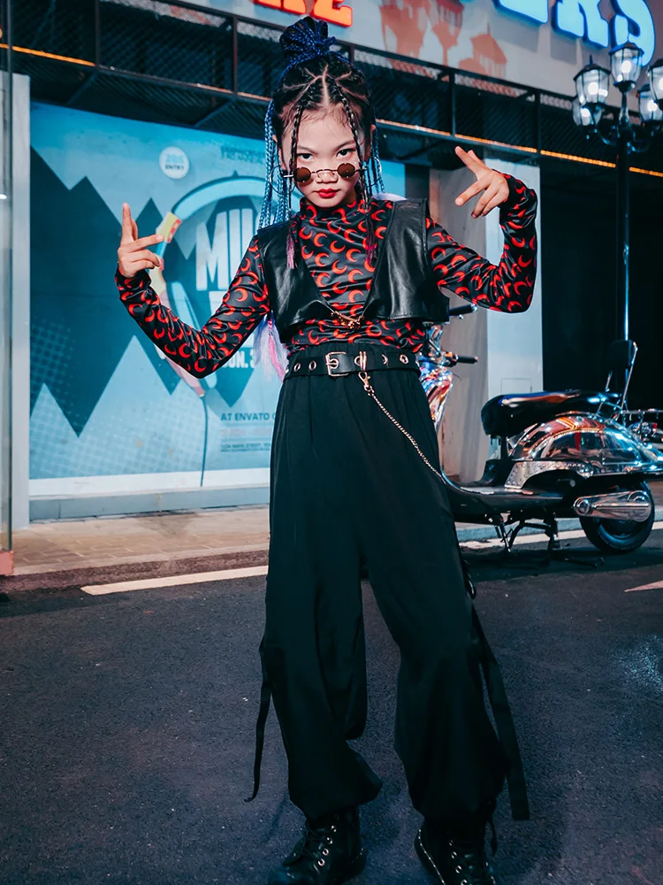 

Children K-POP Aespa Outfit Teen Kids Sweatshirts Pant Set Urban Girl Clothing Jazz Style Hip-hop Dance Cool Clothes for