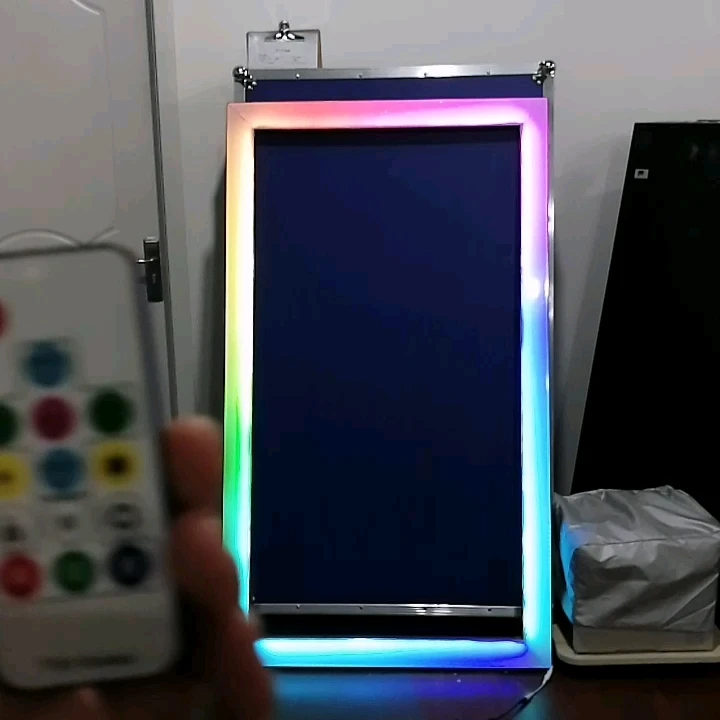 

Magic Mirror Photo Booth LED Frame, Gold Frame