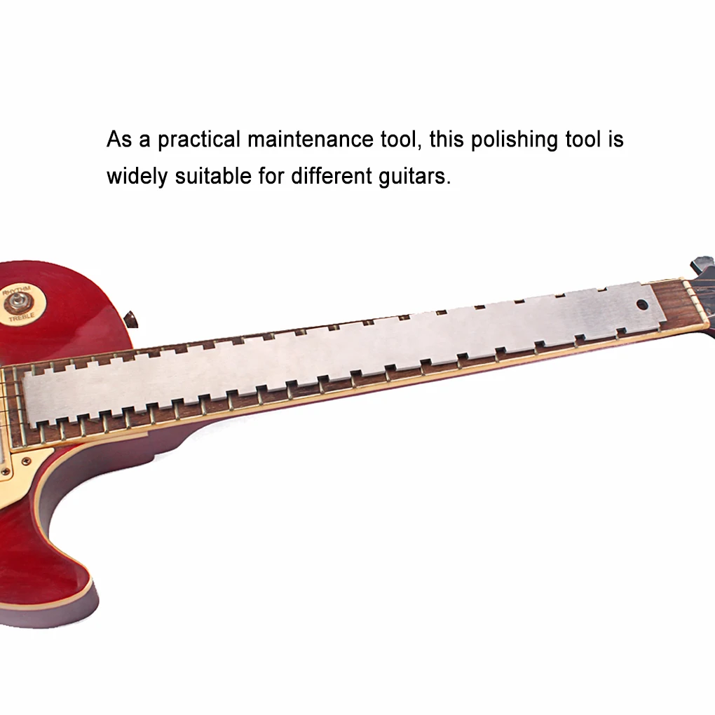 

Guitar Neck Notched Ruler Repair Accessory Stainless Steel Straightening Tool